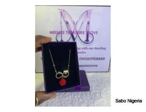 MINI ZIRCONIA NECKLACE WITH EARRING - 7